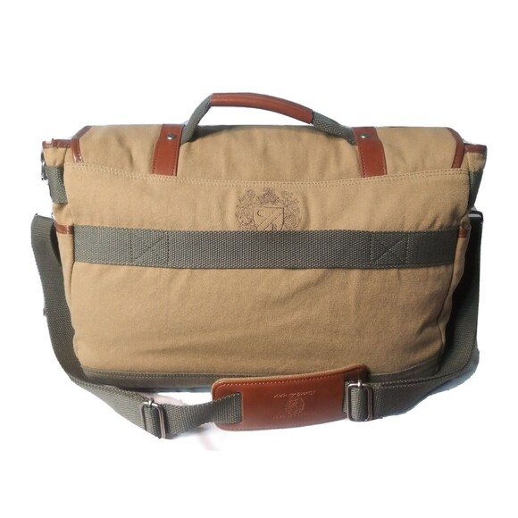 Cutter & Buck Messenger Bag Legacy Cotton 17 Inch Logo "National Life Group" - Picture 3 of 8